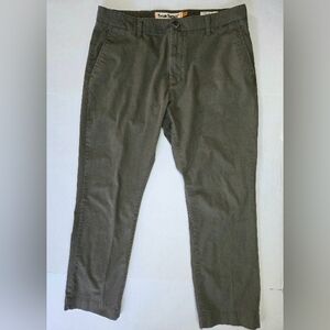 Tailor Vintage Mens Greenwich Slim Fit Pants Size 36x 30 Olive Green Stretch